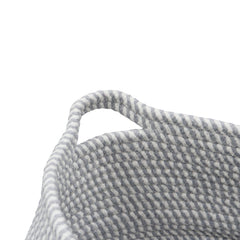 Edison Grey Round Belly Cotton Rope Storage Basket - Large