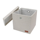 Shiro Boucle Fabric Cube Foldable Box with Lid
