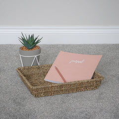 Set of 3 Seagrass Rectangular Storage Tray