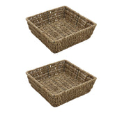 Set of 2 Seagrass Square Storage Tray