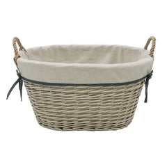 Arianna Antique Wash Oval Willow Storage Basket - Large