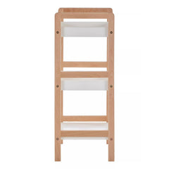 ARLA Bathroom Shelf Unit With Birchwood Frame