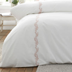 Bianca Camille Pink Embroidered Floral 200TC Cotton Duvet Set