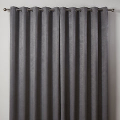 Ambiance Charcoal Grey Thermal Eyelet Curtains