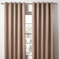Ambiance Taupe Thermal Eyelet Curtains