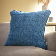 Alba Teal Chenille Cushion (43cm x 43cm)
