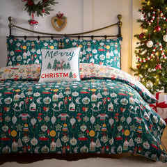 Christmas Ornaments Festive Reversible Duvet Set
