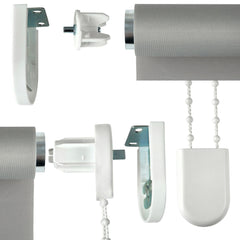 Grey Square Eyelet Roller Blind