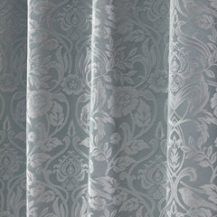 Eden Duck Egg Lined Eyelet Jacquard Curtains