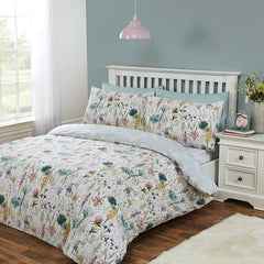 Ella Duck Egg Botanical Supersoft Duvet Set