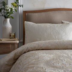 Elysia Champagne Jacquard Duvet Set