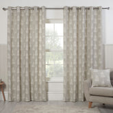 Esher Fern Silver Eyelet Curtain