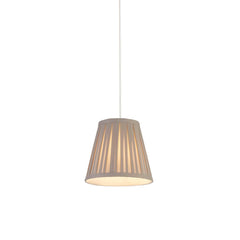 Grey Pleated Faux Silk Light Shade (20cm)