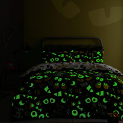 Halloween Trick or Treat Glow in the Dark Duvet Cover Set