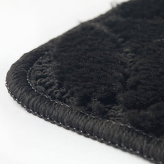 Halo Black Tonal Stripe 2 Piece Bath Mat Set