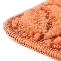 Halo Burnt Orange Tonal Stripe 2 Piece Bath Mat Set