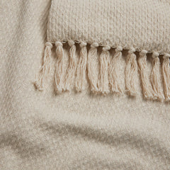 Hayden Cream Large Cotton Throw (200cm x 200cm)