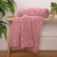 Cotswold Chenille Blush Throw (130cm x 150cm)