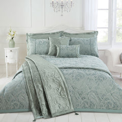 Paisley Soft Green Luxury Cotton Rich Jacquard Duvet Cover