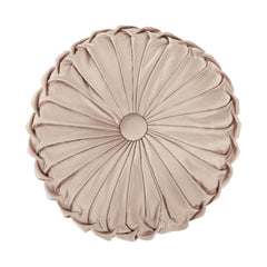 Regency Natural Rouched Round Cushion (30cm Diameter)