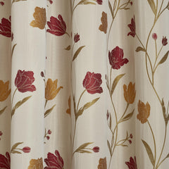 Juliette Natural Jacquard Pencil Pleat Curtains