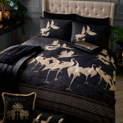 Laurence Llewelyn-Bowen Kireina Black/Gold 100% Cotton Duvet Set