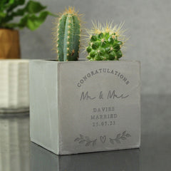 Personalised Concrete Plant Pot