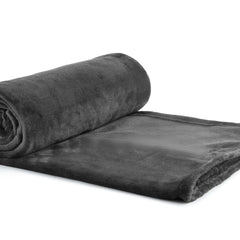 Charcoal Grey Snug Flannel Fleece Super Soft Throw