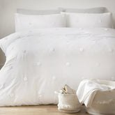 Dot Garden White 100% Cotton Duvet Set