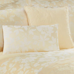 Lottie Lemon Luxury Jacquard Filled Boudoir Cushion (30cm x 50cm)