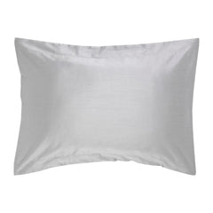 Paisley Silver Luxury Faux Silk Oxford Pillowcases (Pair)