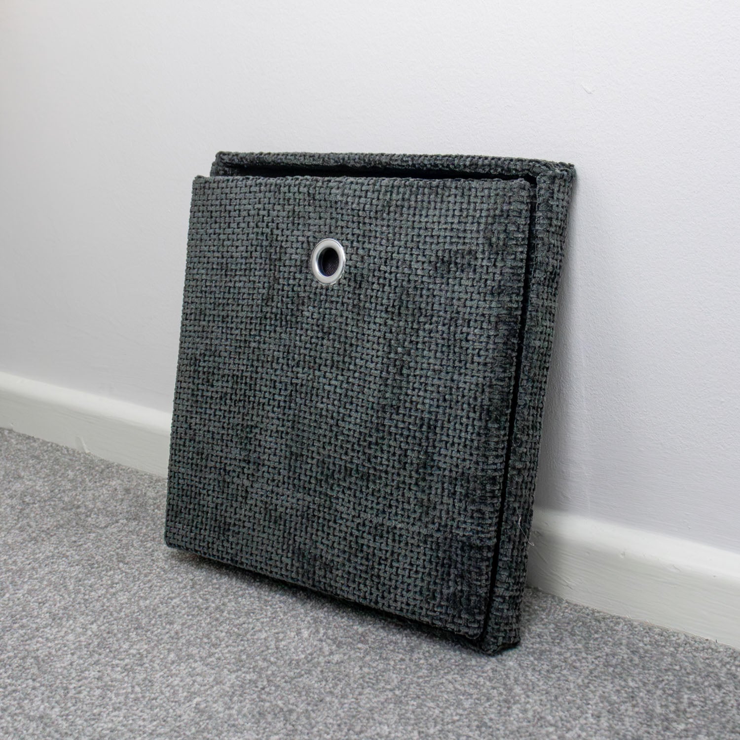 Metro Black Foldable Cube Organiser Box with Lid