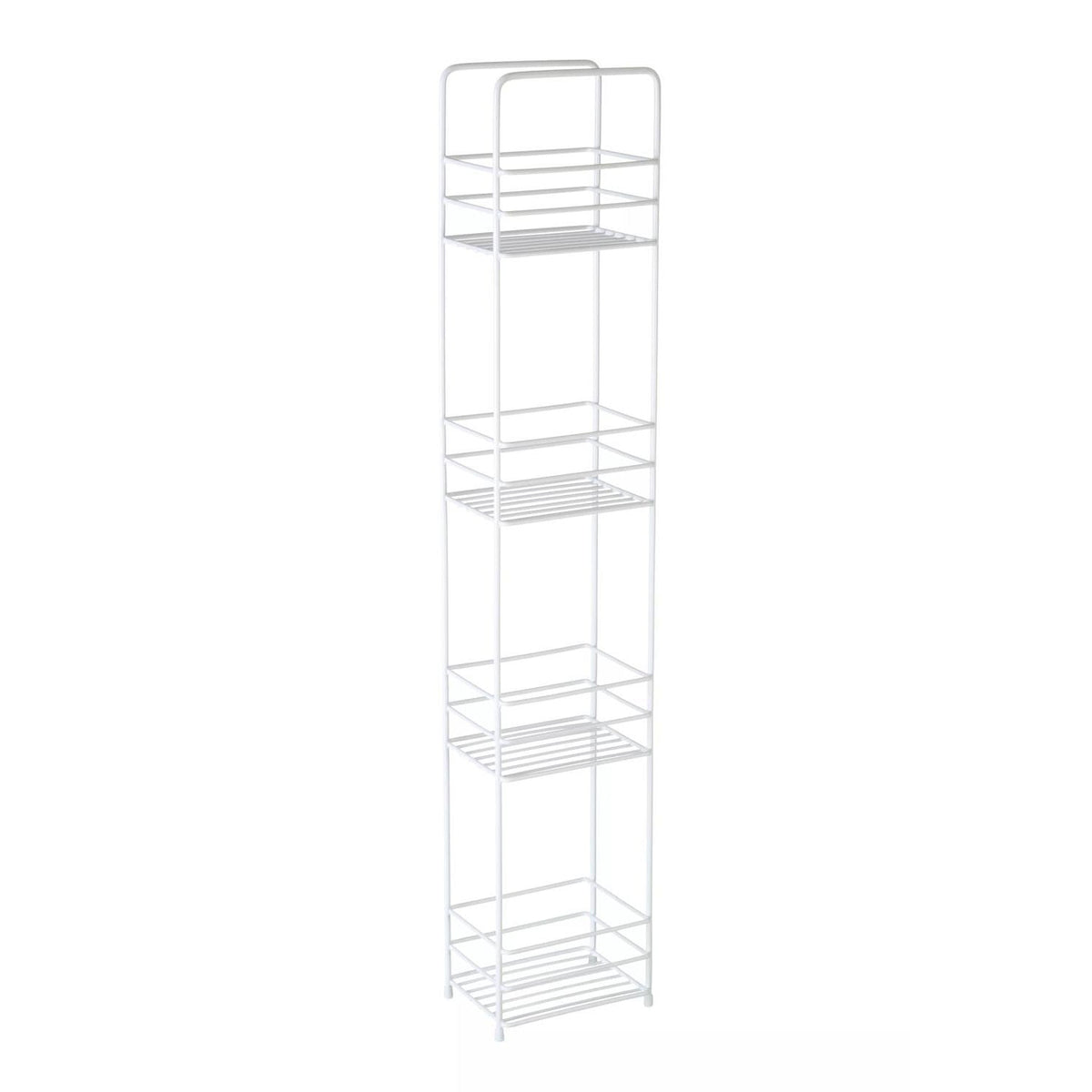 Dara 4 Tier White Rectangle Bathroom Storage Caddy