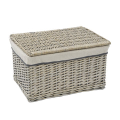 Arianna Antique Wash Set of 3 Rectangular Willow Storage Hampers