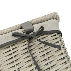Arianna Antique Wash Set of 3 Rectangular Willow Storage Hampers