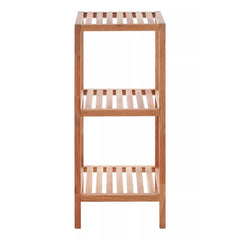 Salon 3 Tier Walnut Wood Bathroom Shelf Unit