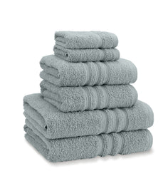 Catherine Lansfield Zero Twist Sage Green Cotton 6 Piece Towel Bale Set