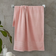 Catherine Lansfield Zero Twist Pink Cotton 6 Piece Towel Bale Set