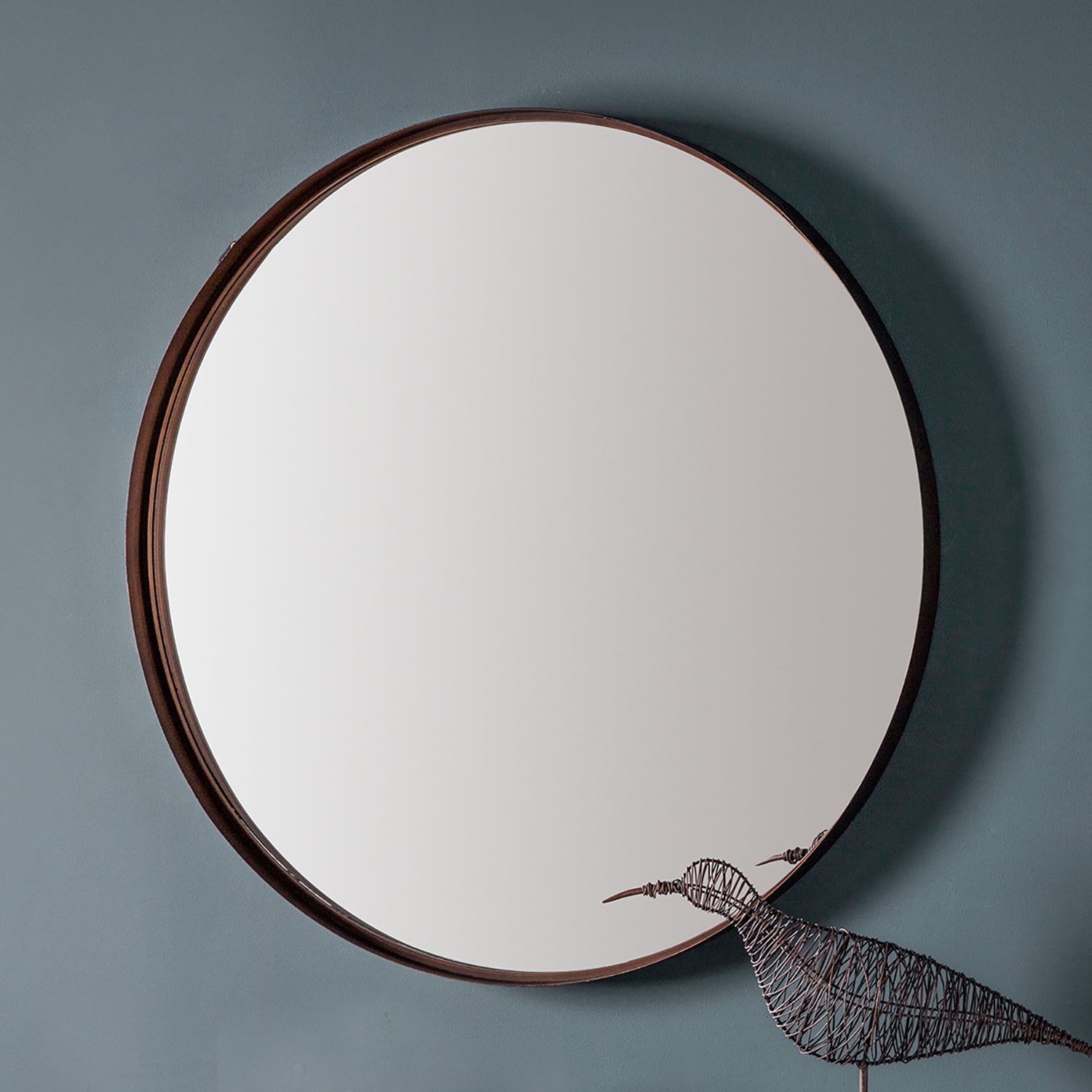 Greystoke Aged Bronze Round Mirror 8.3cm