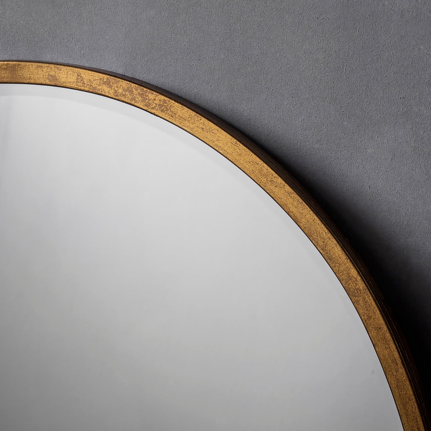 Higgins Antique Gold Round Mirror 80cm