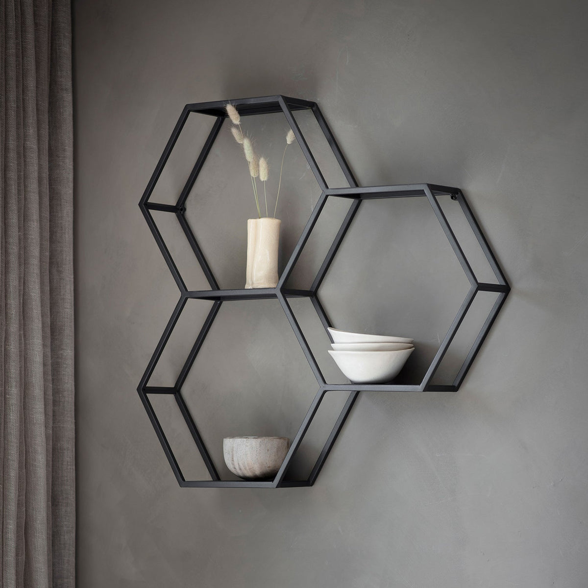 Heston Honeycomb Metal Wall Storage Unit