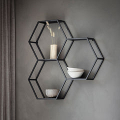 Heston Honeycomb Metal Wall Storage Unit