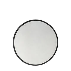 Higgins Black Round Mirror 80cm