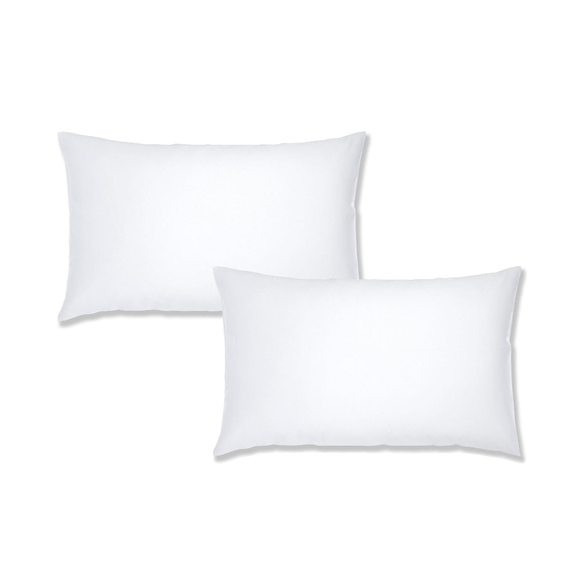 Bianca White 200TC 100% Cotton Percale Housewife Pillowcase Pair