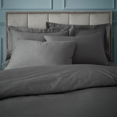Bianca Charcoal Grey 180TC Egyptian 100% Cotton Duvet Set