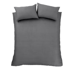 Bianca Charcoal Grey 180TC Egyptian 100% Cotton Duvet Set