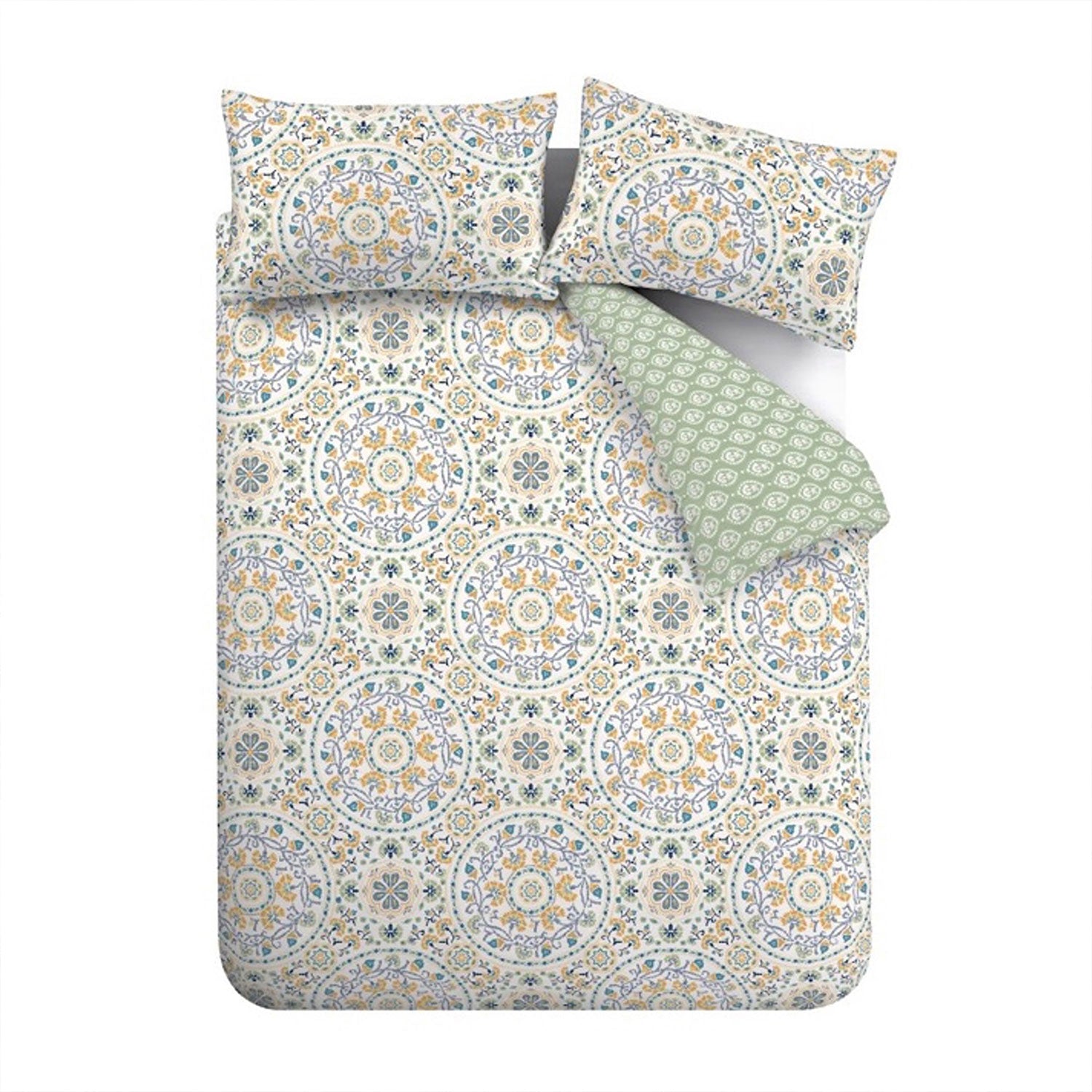 Pineapple Elephant Safiya Mandala Reversible Duvet Set