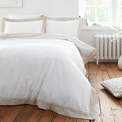 Bianca Oxford Lace 200TC Cotton Duvet Cover Set