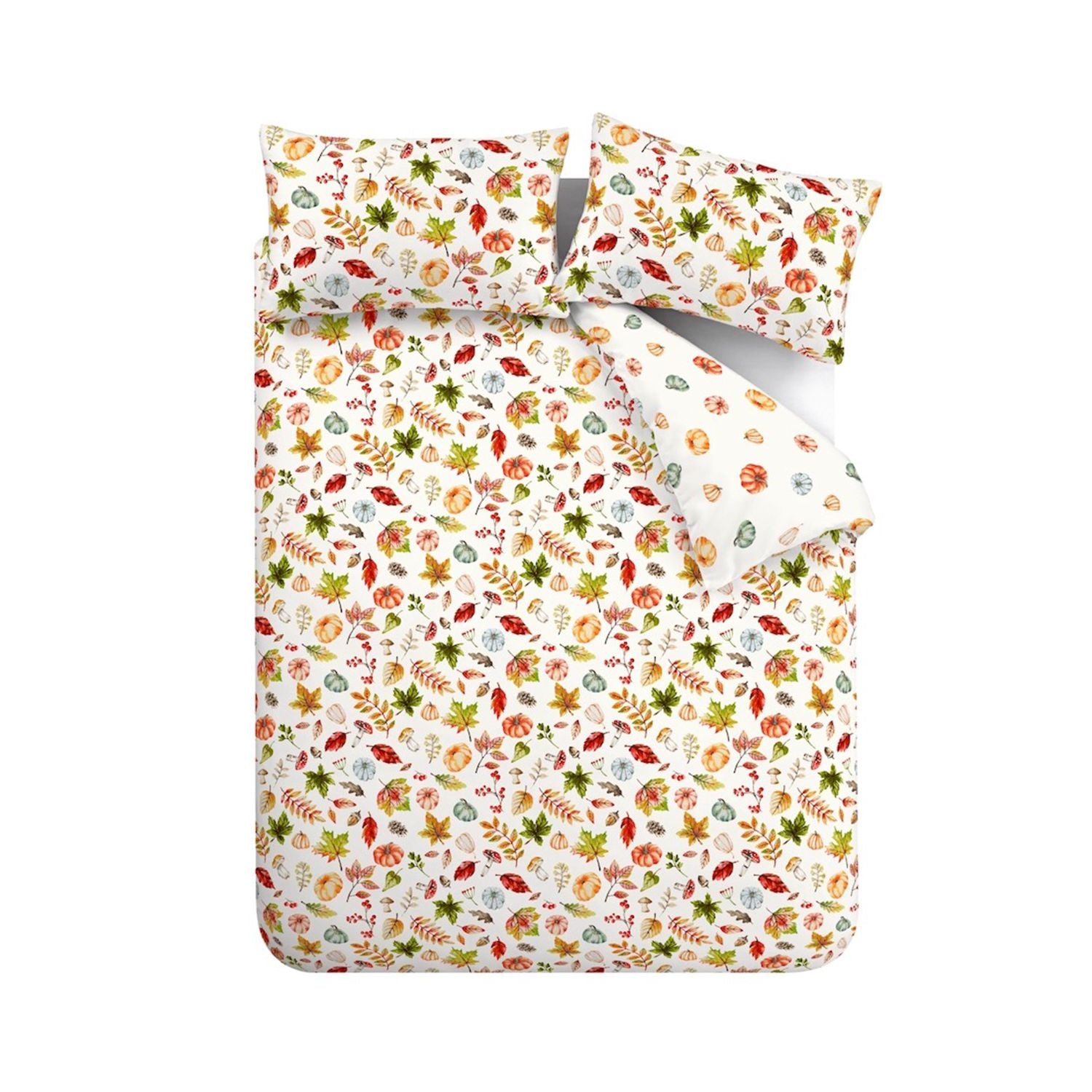 Catherine Lansfield Autumn Pumpkins Reversible Duvet Set