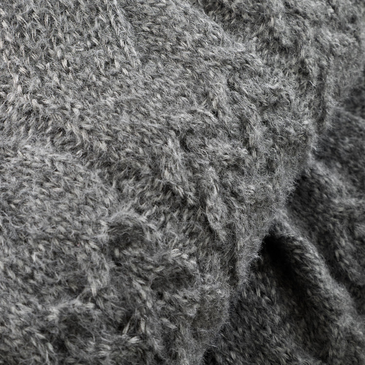 Bianca Grey Cosy Soft Cable Knit Blanket Throw